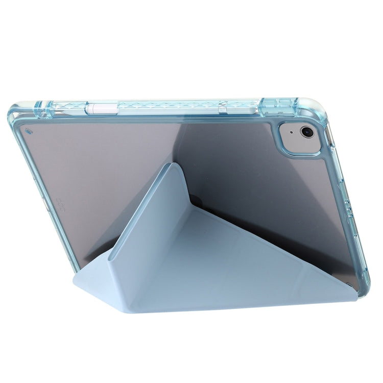 For iPad Air 11 2024 Clear Acrylic Deformation Leather Tablet Case(Ice Blue) - iPad Air 11 2024 Cases by PMC Jewellery | Online Shopping South Africa | PMC Jewellery | Buy Now Pay Later Mobicred