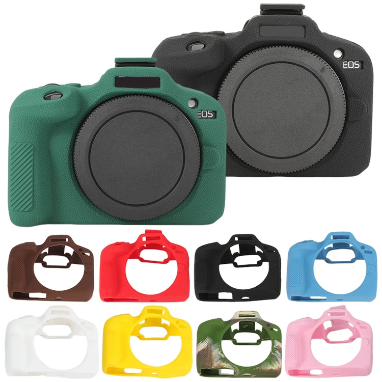 For Canon EOS R100 Litchi Texture Soft Silicone Protective Case(Blue) - Protective Case by PMC TechLife | Online Shopping South Africa | PMC TechLife | Buy Now Pay Later Mobicred