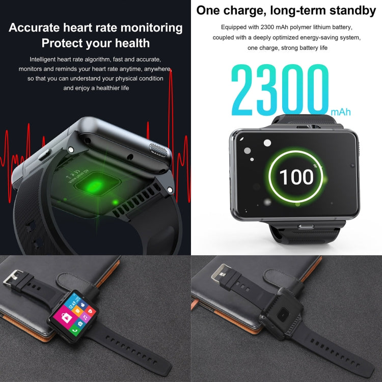 UNIWA DM200, 4GB+64GB, 2.88 inch Android 9.0 Smart Watch Phone, MT6761 Quad Core, Network: 4G(Black) - free shipping - PMC TechLife - Order now!