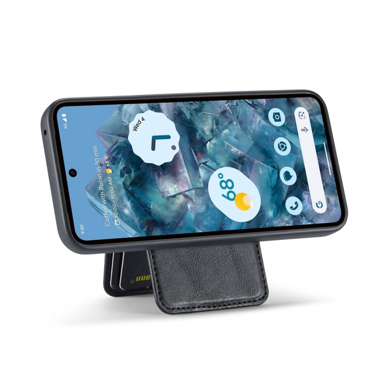 For Google Pixel 9 Fierre Shann Cowhide Vertical Flip Magnetic Card Holder Phone Case(Black) - free shipping - PMC TechLife - Order now!