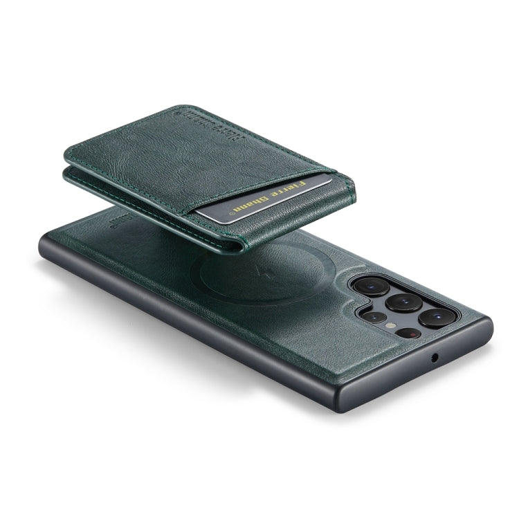 For Samsung Galaxy S24 Ultra 5G Fierre Shann Cowhide Vertical Flip Magnetic Card Holder Phone Case(Green) - free shipping - PMC Jewellery - Order now!