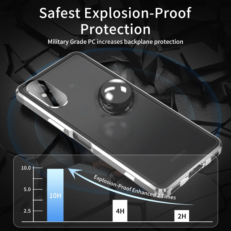 For Sony Xperia 5 V HD Magnetic Metal Tempered Glass Phone Case(Silver) - free shipping - PMC TechLife - Order now!