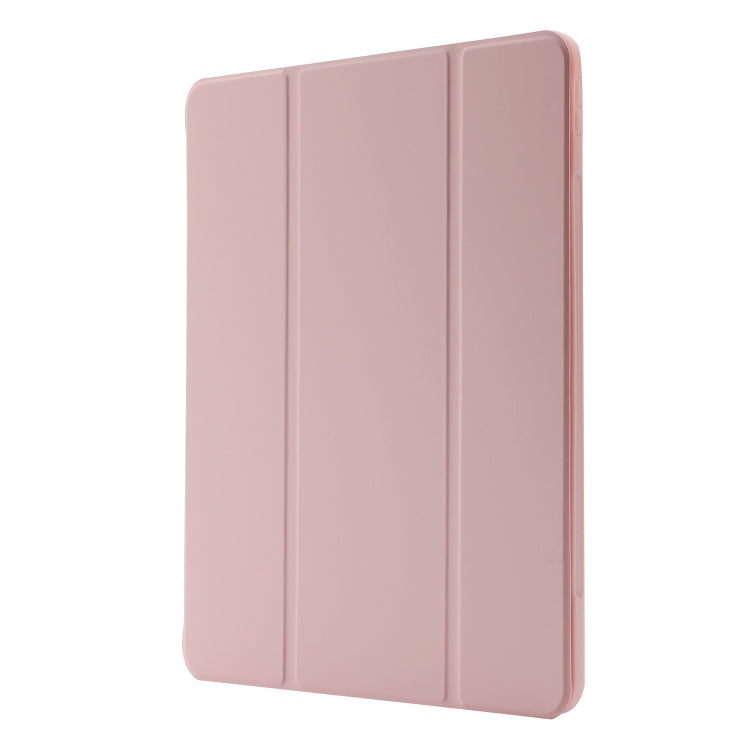 For iPad Pro 11 2024 Skin Feel Tri-fold Leather Tablet Case with Pen Slot(Pink) - iPad Pro 11 2024 Cases by PMC TechLife | Online Shopping South Africa | PMC TechLife | Buy Now Pay Later Mobicred