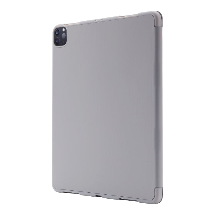 For iPad Pro 11 2024 Skin Feel Tri-fold Leather Tablet Case with Pen Slot(Grey) - iPad Pro 11 2024 Cases by PMC Jewellery | Online Shopping South Africa | PMC Jewellery | Buy Now Pay Later Mobicred