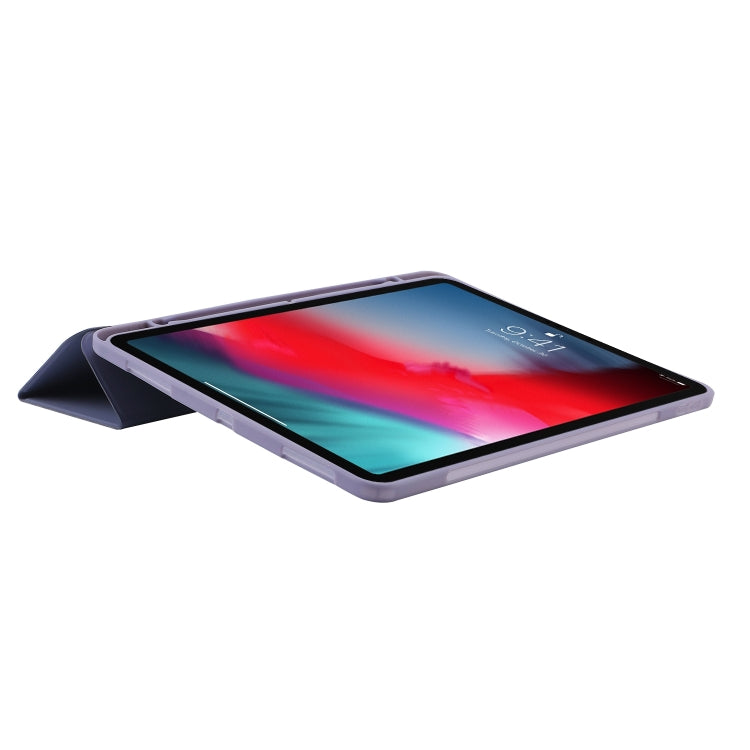 For iPad Pro 13 2024 Skin Feel Tri-fold Leather Tablet Case with Pen Slot(Red) - iPad Pro 13 2024 Cases by PMC TechLife | Online Shopping South Africa | PMC TechLife | Buy Now Pay Later Mobicred