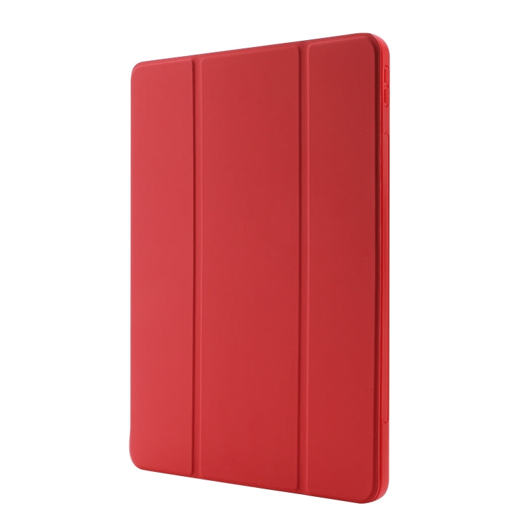 For iPad Air 11 2024 Skin Feel Tri-fold Leather Tablet Case with Pen Slot(Red) - iPad Air 11 2024 Cases by PMC Jewellery | Online Shopping South Africa | PMC Jewellery | Buy Now Pay Later Mobicred