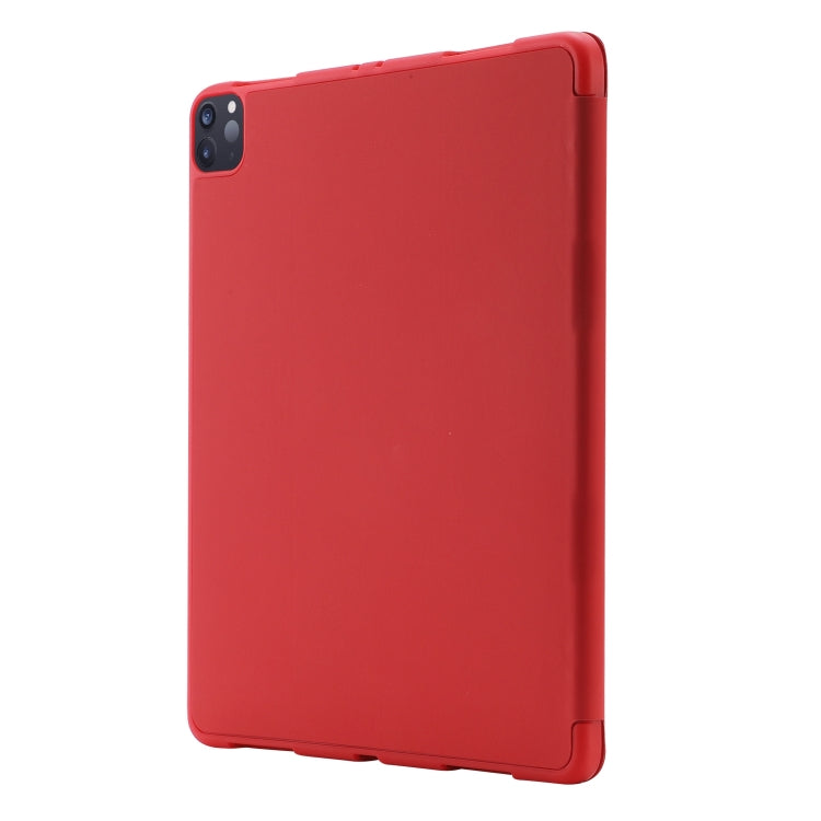 For iPad Air 11 2024 Skin Feel Tri-fold Leather Tablet Case with Pen Slot(Red) - iPad Air 11 2024 Cases by PMC Jewellery | Online Shopping South Africa | PMC Jewellery | Buy Now Pay Later Mobicred