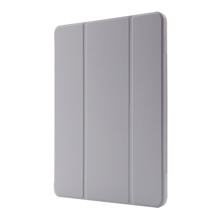 For iPad Air 13 2024 Skin Feel Tri-fold Leather Tablet Case with Pen Slot(Grey) - iPad Air 13 2024 Cases by PMC Jewellery | Online Shopping South Africa | PMC Jewellery | Buy Now Pay Later Mobicred