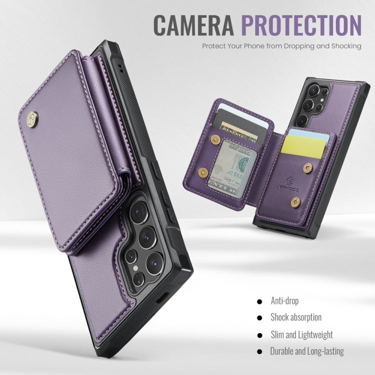 For Samsung Galaxy S24 Ultra 5G JEEHOOD J05 Business Magnetic Style RFID Leather Phone Case(Purple) - Galaxy S24 Ultra 5G Cases by JEEHOOD | Online Shopping South Africa | PMC Jewellery | Buy Now Pay Later Mobicred