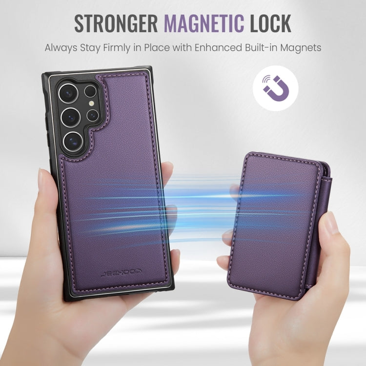 For Samsung Galaxy S24 Ultra 5G JEEHOOD J05 Business Magnetic Style RFID Leather Phone Case(Purple) - Galaxy S24 Ultra 5G Cases by JEEHOOD | Online Shopping South Africa | PMC Jewellery | Buy Now Pay Later Mobicred