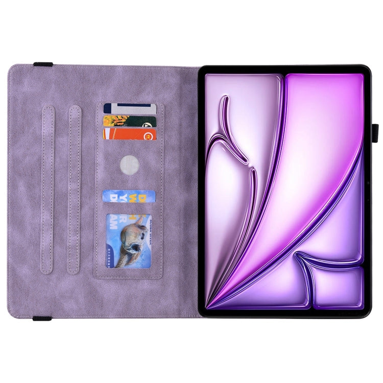 For iPad Air 11 2024 Butterfly Flower Embossed Leather Tablet Case(Purple) - iPad Air 11 2024 Cases by PMC Jewellery | Online Shopping South Africa | PMC Jewellery | Buy Now Pay Later Mobicred