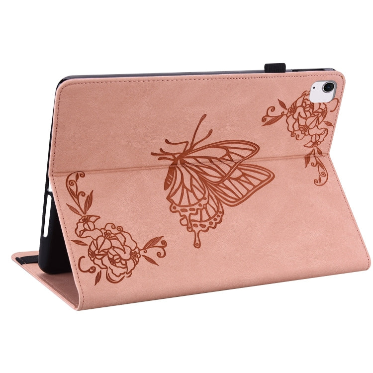 For iPad Air 11 2024 Butterfly Flower Embossed Leather Tablet Case(Rose Gold) - iPad Air 11 2024 Cases by PMC Jewellery | Online Shopping South Africa | PMC Jewellery | Buy Now Pay Later Mobicred