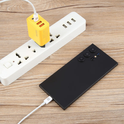 KO-71 120W Dual PD Type-C + Dual QC3.0 USB Multi Ports Charger, Plug:EU Plug(Yellow) - USB Charger by PMC Jewellery | Online Shopping South Africa | PMC Jewellery | Buy Now Pay Later Mobicred