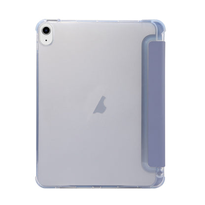 For iPad Air 11 2024 3-folding Electric Pressed Skin Texture Leather Tablet Case(Lavender) - iPad Air 11 2024 Cases by PMC Jewellery | Online Shopping South Africa | PMC Jewellery | Buy Now Pay Later Mobicred