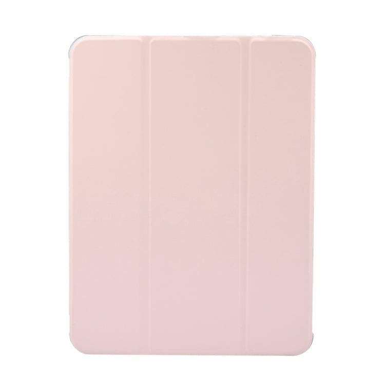 For iPad Air 11 2024 3-folding Electric Pressed Skin Texture Leather Tablet Case(Light Pink) - iPad Air 11 2024 Cases by PMC Jewellery | Online Shopping South Africa | PMC Jewellery | Buy Now Pay Later Mobicred