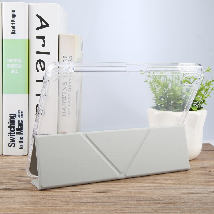 For iPad 10.2 2021 / 2020 / 2019 GEBEI Deformation Leather Tablet Case(Grey) - free shipping - PMc TechLife - Order now!