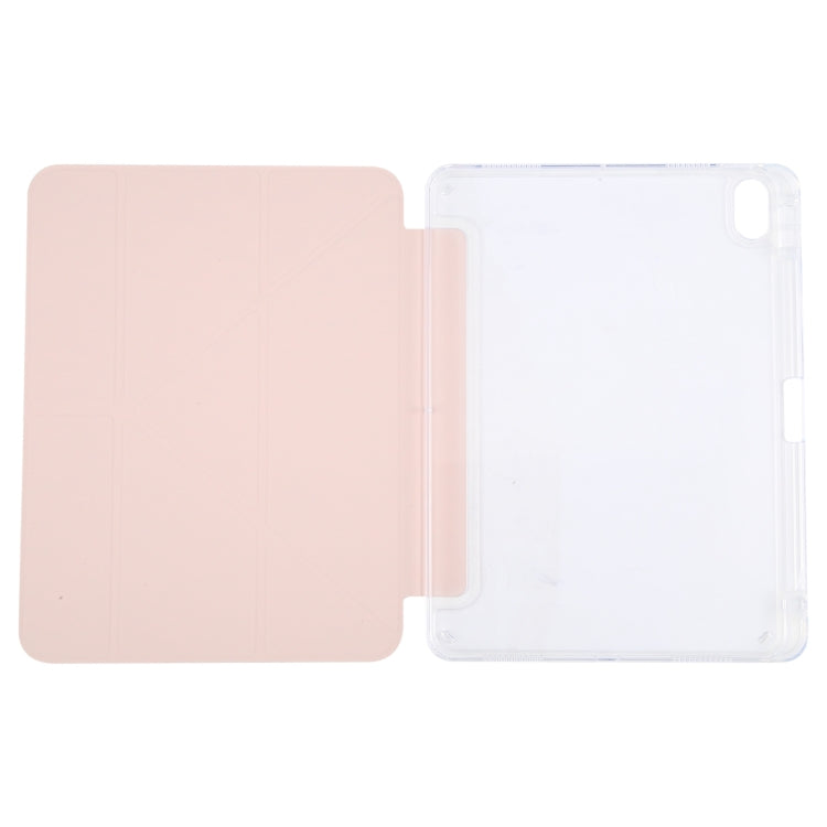 For iPad Air 11 2025 / 2024 / Air 5 / 4 GEBEI Deformation Leather Tablet Case(Pink) - iPad Air 11 2025 / 2024 Cases by GEBEI | Online Shopping South Africa | PMC TechLife | Buy Now Pay Later Mobicred