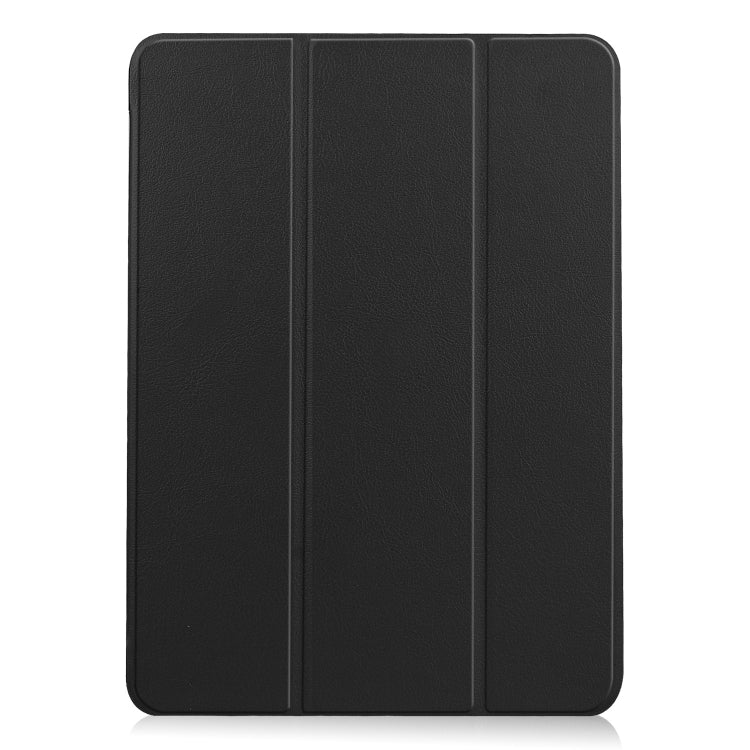 For iPad Air 13 2024 Custer Pure Color 3-Fold Holder Smart Leather Tablet Case(Black) - iPad Air 13 2024 Cases by PMC Jewellery | Online Shopping South Africa | PMC Jewellery | Buy Now Pay Later Mobicred