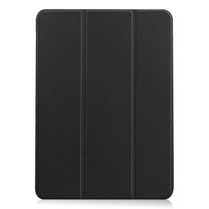 For iPad Air 13 2024 Custer Pure Color 3-Fold Holder Smart Leather Tablet Case(Black) - iPad Air 13 2024 Cases by PMC Jewellery | Online Shopping South Africa | PMC Jewellery | Buy Now Pay Later Mobicred