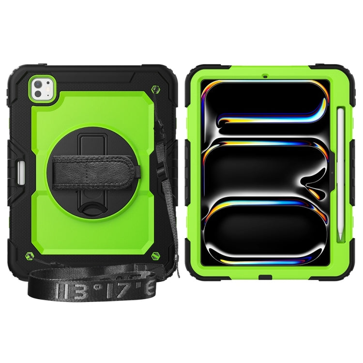 For iPad Pro 11 2024 Silicone Hybrid PC Tablet Protective Case(Yellow Green+Black) - free shipping - PMC TechLife - Order now!