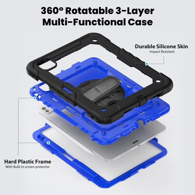 For iPad Pro 11 2024 Silicone Hybrid PC Tablet Protective Case(Dark Blue+Black) - free shipping - PMC TechLife - Order now!