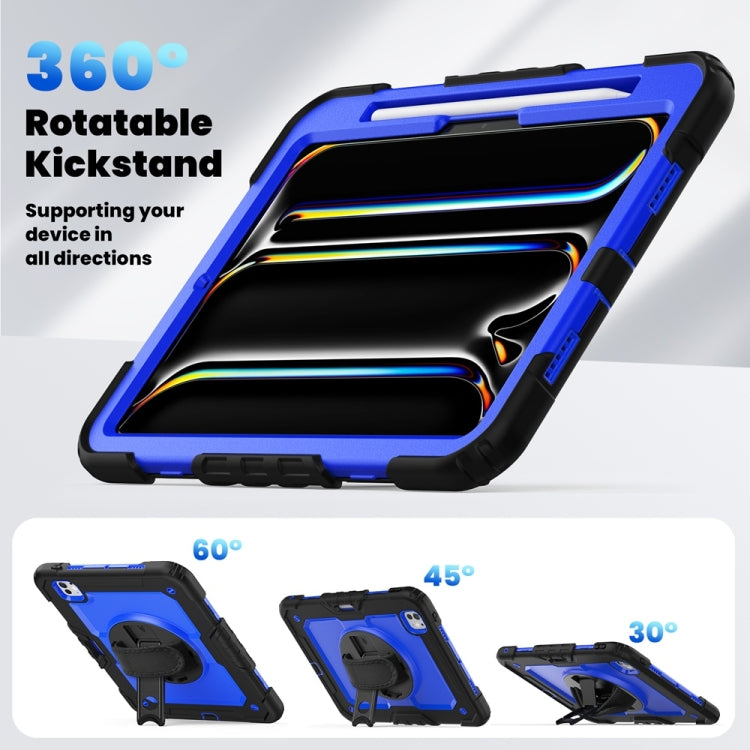 For iPad Pro 11 2024 Silicone Hybrid PC Tablet Protective Case(Dark Blue+Black) - free shipping - PMC TechLife - Order now!