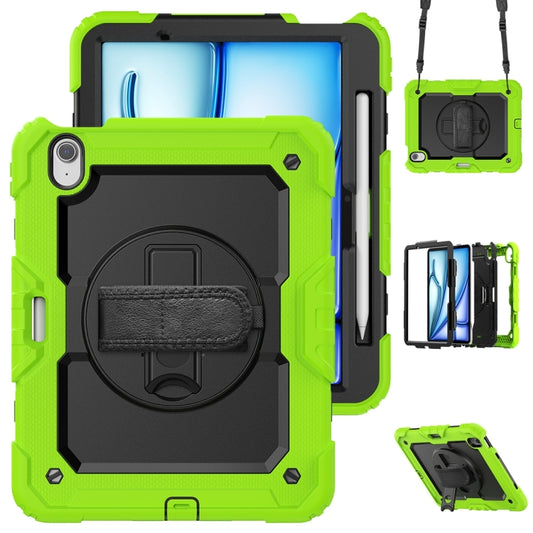 For iPad Air 11 2024 Silicone + PC Tablet Protective Case(Black+Yellow Green) - iPad Air 11 2024 Cases by PMC Jewellery | Online Shopping South Africa | PMC Jewellery | Buy Now Pay Later Mobicred