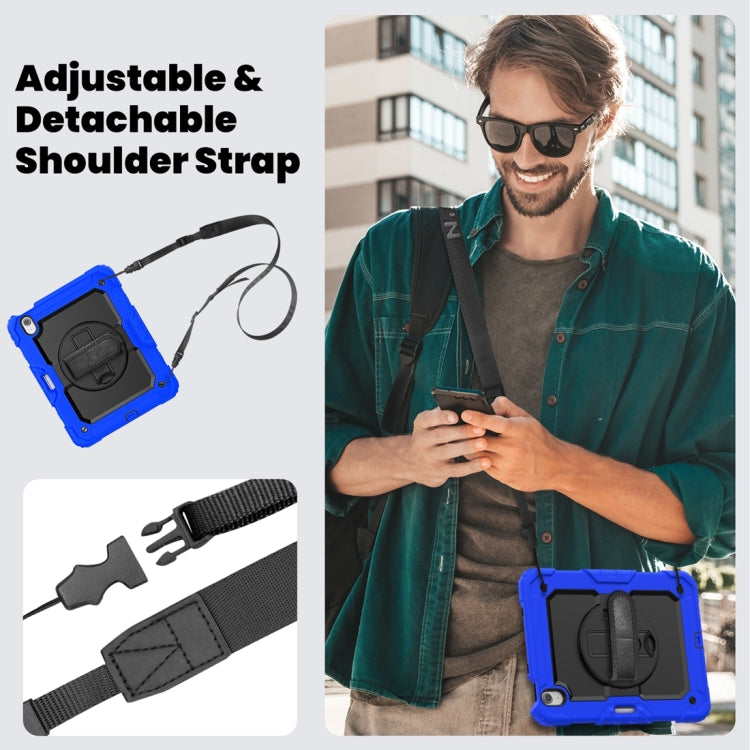 For iPad Air 11 2024 / Air 11 2025 Silicone Hybrid PC Tablet Protective Case(Black+Dark Blue) - free shipping - PMC TechLife - Order now!