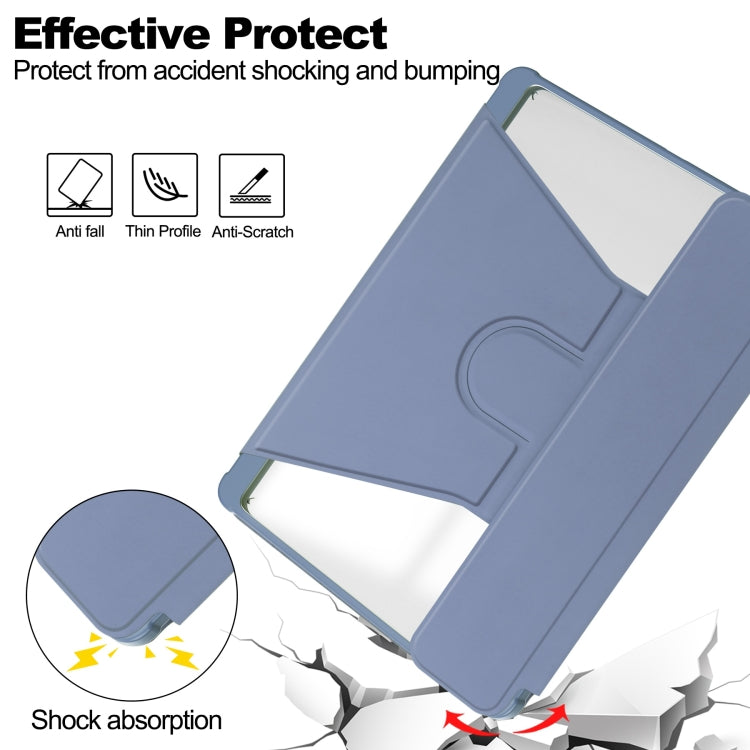 For iPad Pro 11 2024 Transparent Rotation Smart Leather Tablet Case with Keyboard(Lavender) - iPad Pro 11 2024 Cases by PMC TechLife | Online Shopping South Africa | PMC TechLife | Buy Now Pay Later Mobicred