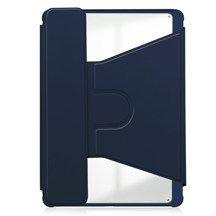 For iPad Pro 11 2024 Transparent Rotation Smart Leather Tablet Case with Keyboard(Dark Blue) - iPad Pro 11 2024 Cases by PMC Jewellery | Online Shopping South Africa | PMC Jewellery | Buy Now Pay Later Mobicred