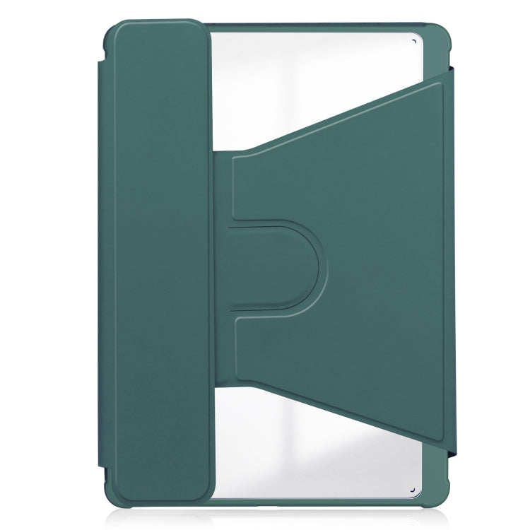 For iPad Pro 13 2024 Transparent Rotation Smart Leather Tablet Case with Keyboard(Dark Green) - iPad Pro 13 2024 Cases by PMC Jewellery | Online Shopping South Africa | PMC Jewellery | Buy Now Pay Later Mobicred