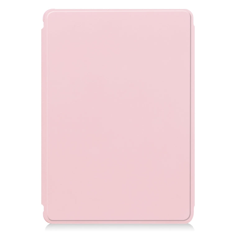 For iPad Pro 13 2024 Transparent Rotation Smart Leather Tablet Case with Keyboard(Pink) - iPad Pro 13 2024 Cases by PMC Jewellery | Online Shopping South Africa | PMC Jewellery | Buy Now Pay Later Mobicred