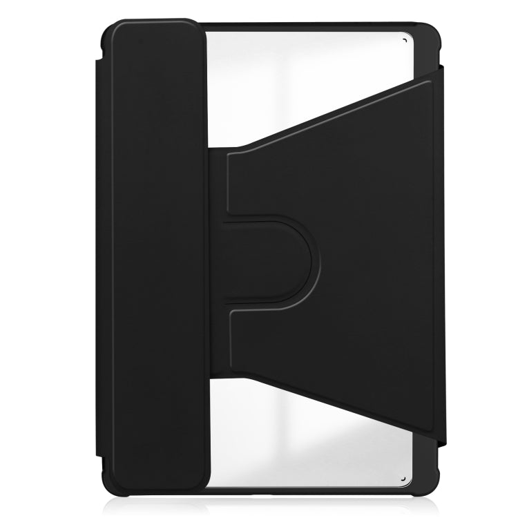 For iPad Air 11 2024 Transparent Rotation Smart Leather Tablet Case with Keyboard(Black) - iPad Air 11 2024 Cases by PMC Jewellery | Online Shopping South Africa | PMC Jewellery | Buy Now Pay Later Mobicred
