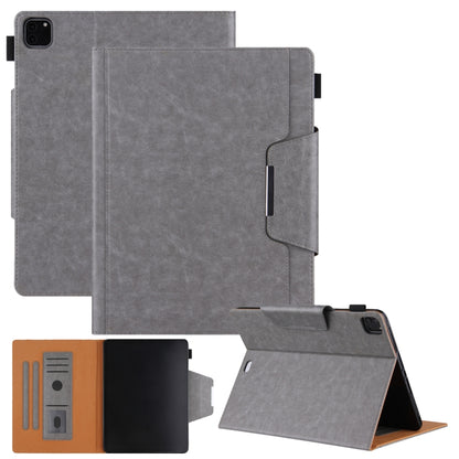 For iPad Pro 11 2024 Solid Color Metal Buckle Leather Smart Tablet Case(Grey) - iPad Pro 11 2024 Cases by PMC Jewellery | Online Shopping South Africa | PMC Jewellery | Buy Now Pay Later Mobicred