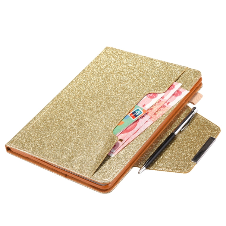 For iPad Pro 13 2024 Glitter Metal Buckle Leather Smart Tablet Case(Gold) - iPad Pro 13 2024 Cases by PMC Jewellery | Online Shopping South Africa | PMC Jewellery | Buy Now Pay Later Mobicred