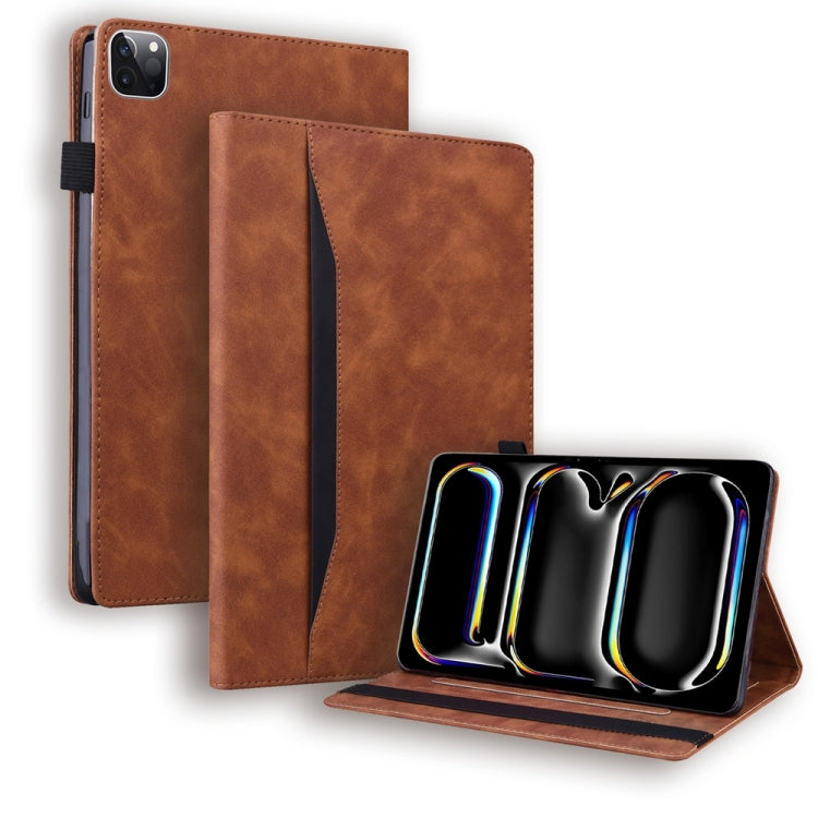 For iPad Pro 13 2024 Splicing Shockproof Leather Tablet Case(Brown) - free shipping - PMC TechLife - Order now!