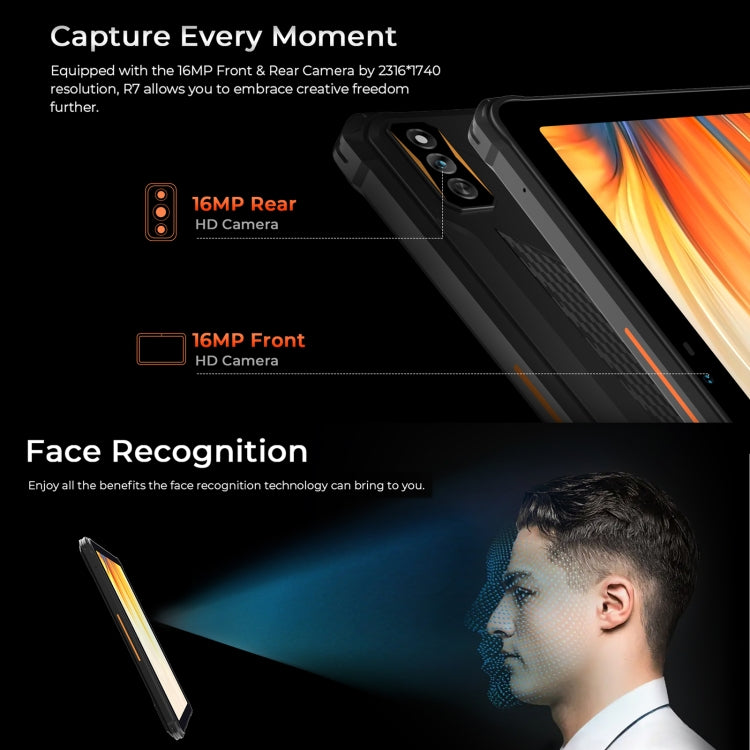 HOTWAV Tab R7 Rugged Tablet, 6GB+256GB, 10.1 inch Android 13 Unisoc Tiger T606 Octa Core 4G Network, Global Version with Google Play(Black Grey) - free shipping - PMC TechLife - Order now!