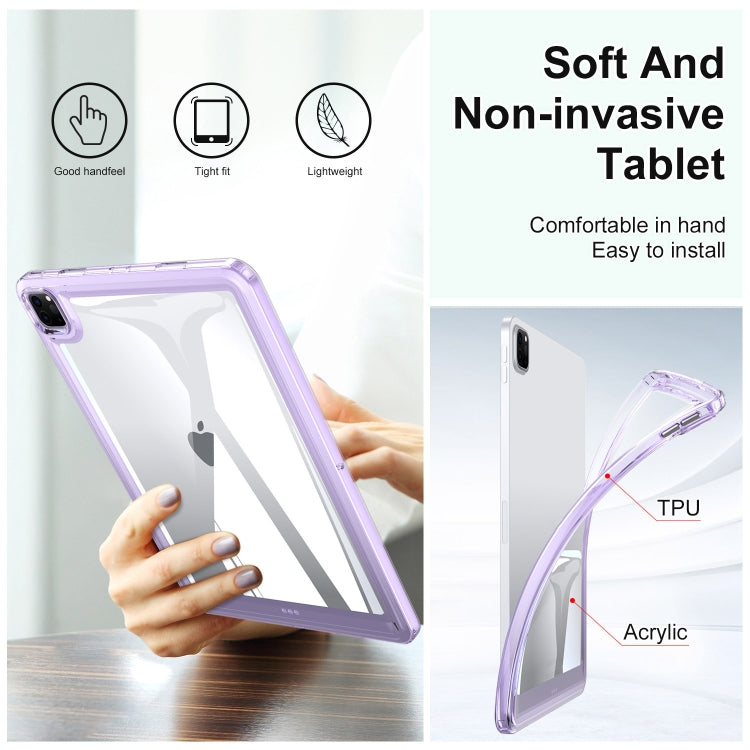 For iPad Air 11 2025 / 2024 Transparent Acrylic Tablet Case(Black) - iPad Air 11 2025 / 2024 Cases by PMC TechLife | Online Shopping South Africa | PMC TechLife | Buy Now Pay Later Mobicred