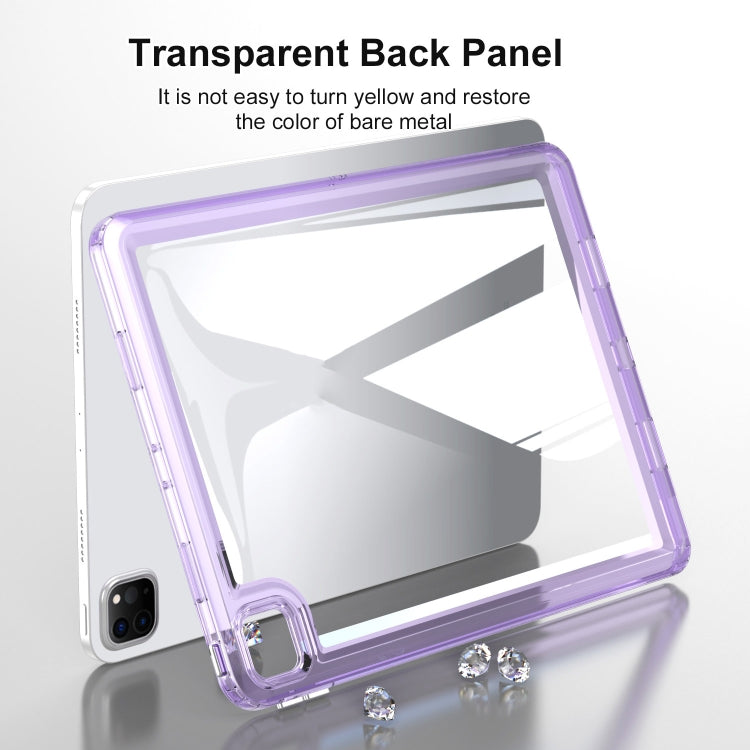 For iPad Air 11 2024 Transparent Acrylic Tablet Case(Dark Purple) - iPad Air 11 2024 Cases by PMC Jewellery | Online Shopping South Africa | PMC Jewellery | Buy Now Pay Later Mobicred