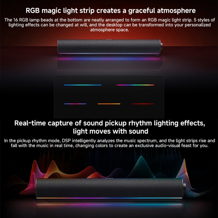 Xiaomi Redmi Computer Bluetooth Speaker with RGB Ambience Light(Black) - free shipping - PMC Jewellery - Order now!
