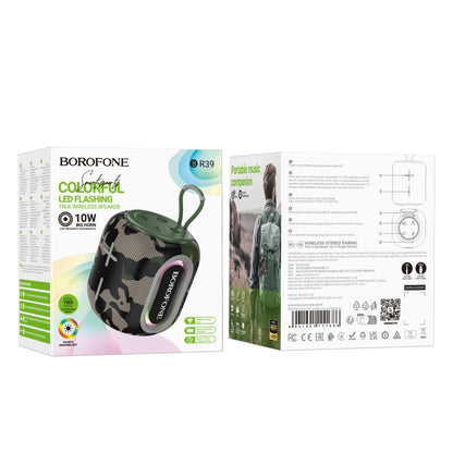 Borofone BR39 Portable Kaya Sports BT Speaker(Camouflage Green) - Desktop Speaker by Borofone | Online Shopping South Africa | PMC Jewellery | Buy Now Pay Later Mobicred