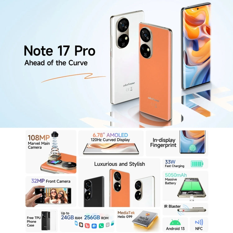 [HK Warehouse] Ulefone Note 17 Pro, 12GB+256GB, Screen Fingerprint, 6.78 inch Android 13 MediaTek Helio G99 MTK6789 Octa Core, NFC, Network: 4G(Velvet Black) - Ulefone by Ulefone | Online Shopping South Africa | PMC Jewellery