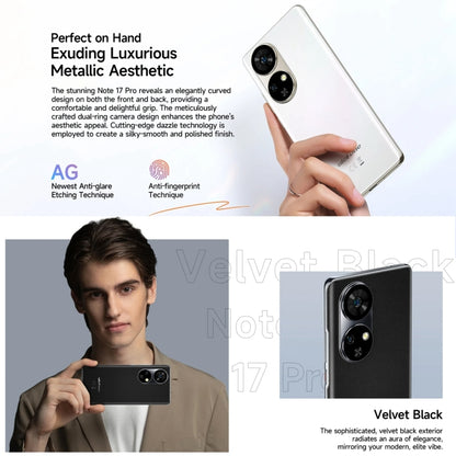 [HK Warehouse] Ulefone Note 17 Pro, 12GB+256GB, Screen Fingerprint, 6.78 inch Android 13 MediaTek Helio G99 MTK6789 Octa Core, NFC, Network: 4G(Velvet Black) - Ulefone by Ulefone | Online Shopping South Africa | PMC Jewellery