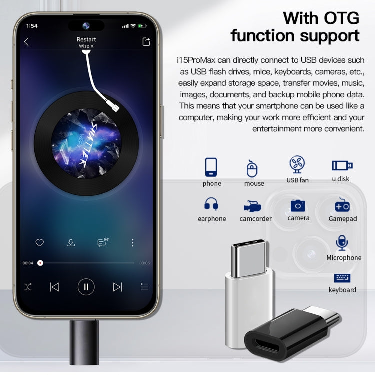 i15 Pro Max / Q5A, 6GB+128GB, 6.5 inch Screen, Face Identification, Android 10 MTK6762 Octa Core, OTG, NFC, Network: 4G, Dual SIM(Titanium Black) -  by PMC TechLife | Online Shopping South Africa | PMC TechLife