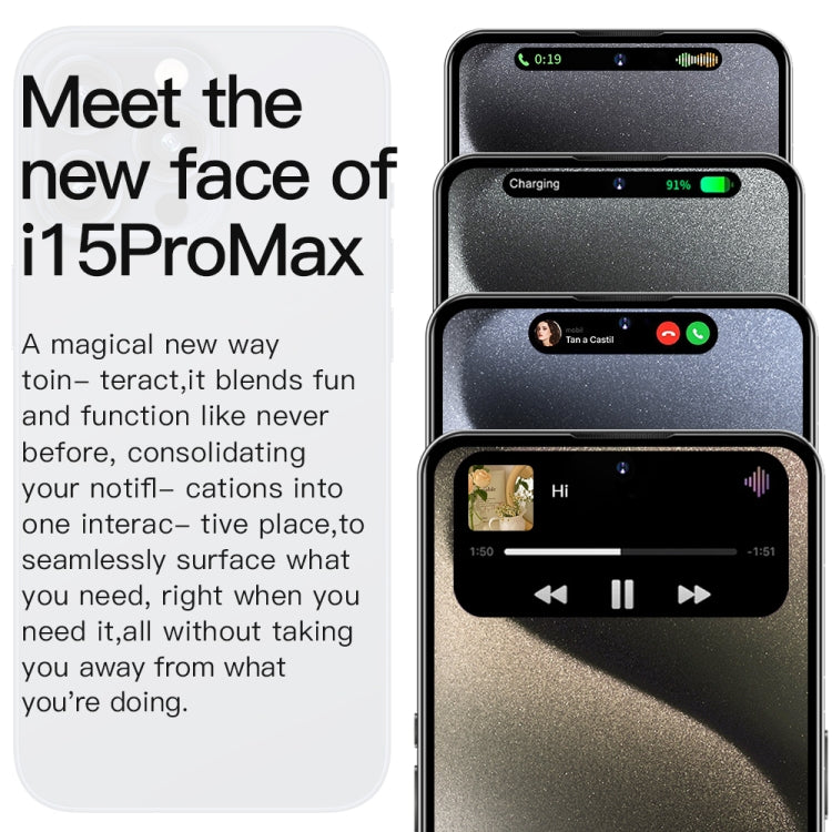 i15 Pro Max / Q5A, 6GB+128GB, 6.5 inch Screen, Face Identification, Android 10 MTK6762 Octa Core, OTG, NFC, Network: 4G, Dual SIM(Titanium Black) -  by PMC TechLife | Online Shopping South Africa | PMC TechLife