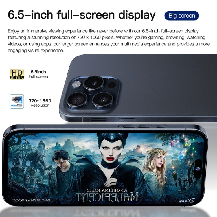 i15 Pro Max / Q5A, 6GB+128GB, 6.5 inch Screen, Face Identification, Android 10 MTK6762 Octa Core, OTG, NFC, Network: 4G, Dual SIM(Titanium White) -  by PMC TechLife | Online Shopping South Africa | PMC TechLife