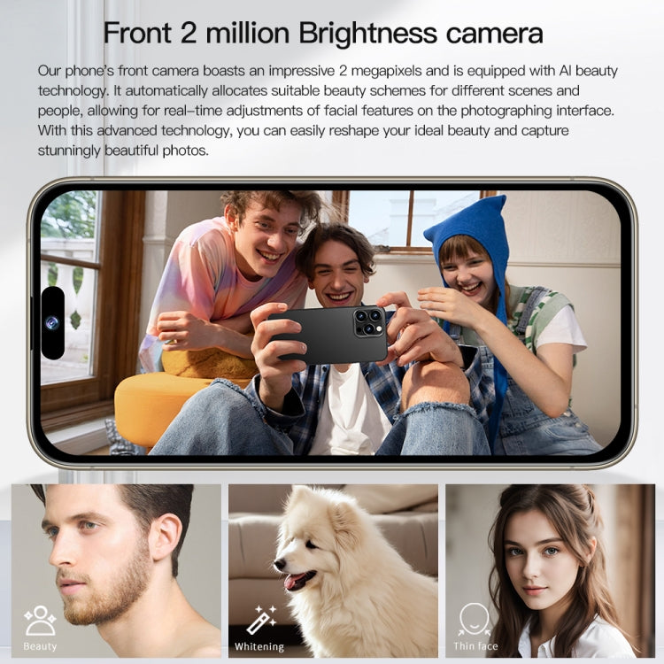 i15 Pro Max / Q5A, 6GB+128GB, 6.5 inch Screen, Face Identification, Android 10 MTK6762 Octa Core, OTG, NFC, Network: 4G, Dual SIM(Titanium Blue) -  by PMC TechLife | Online Shopping South Africa | PMC TechLife | Buy Now Pay Later Mobicred