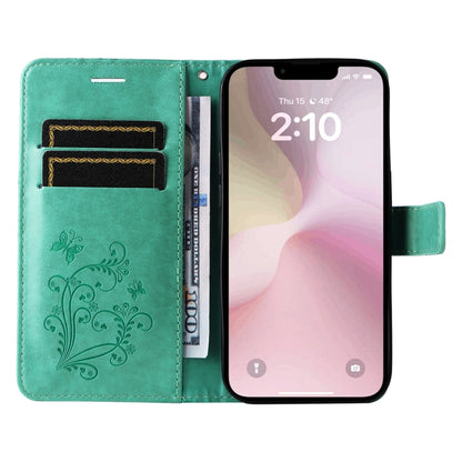 For iPhone SE 2024 3D Butterfly Embossed Pattern Flip Leather Phone Case(Green) - More iPhone Cases by PMC Jewellery | Online Shopping South Africa | PMC Jewellery | Buy Now Pay Later Mobicred