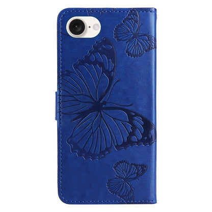 For iPhone SE 2024 3D Butterfly Embossed Pattern Flip Leather Phone Case(Blue) - More iPhone Cases by PMC Jewellery | Online Shopping South Africa | PMC Jewellery | Buy Now Pay Later Mobicred