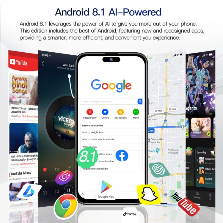 i15 Pro Max / Q5, 2GB+16GB, 6.5 inch Screen, Face Identification, Android 8.1 MTK6580P Quad Core, Network: 3G, Dual SIM(Titanium White) -  by PMC TechLife | Online Shopping South Africa | PMC TechLife